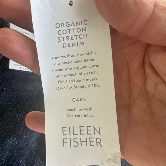 Eileen Fisher Dark Wash Skinny Jeans - Picture 5 of 11
